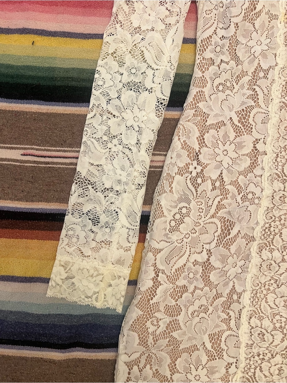 bebe Cream Lace Dress with Nude Lining - Picture 10 of 13